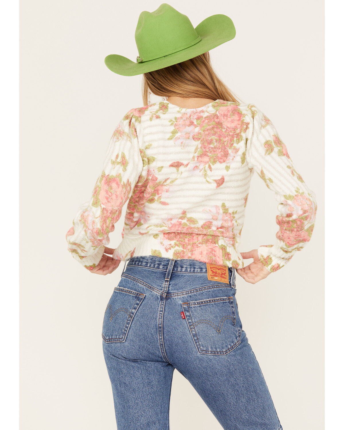 Image #4 - Free People Women's Bed of Roses Sweater, Ivory, hi-res