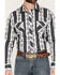 Image #3 - Rock & Roll Denim Men's Southwestern Print Long Sleeve Snap Stretch Western Shirt, Black, hi-res