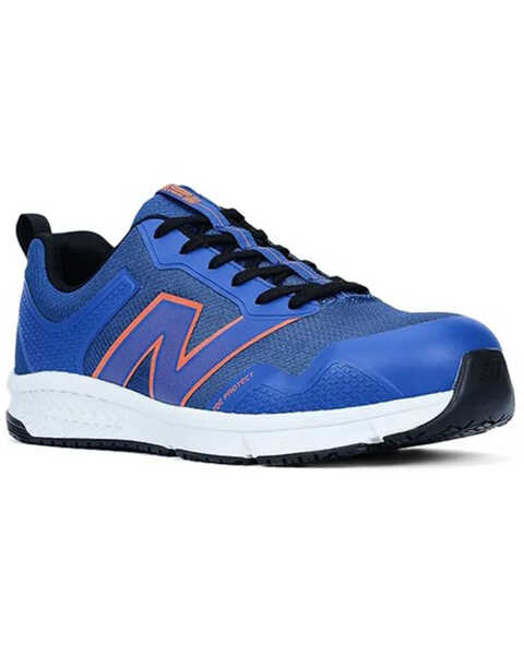 New Balance Men's Evolve Work Shoes - Alloy Toe , Blue, hi-res