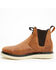 Image #3 - Hawx Men's Crazy Horse Wedge Chelsea Work Boots - Soft Toe, Brown, hi-res