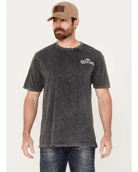 Changes Men's Corona Skull Logo Short Sleeve Graphic T-Shirt, Black, hi-res
