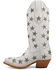 Image #3 - Black Star Women's Marfa Star Inlay Studded Western Boots - Snip Toe, Silver, hi-res