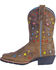 Dan Post Girls' Brown Starlett Leather Boots - Square Toe , Brown, hi-res