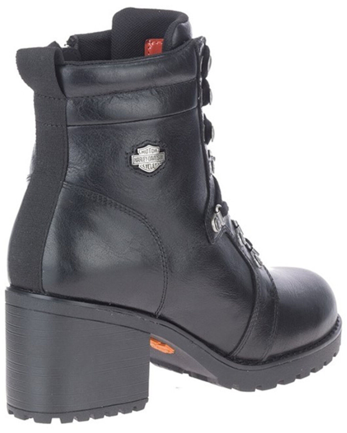 Image #2 - Harley Davidson Women's Marinda Lace-Up Boots - Round Toe, Black, hi-res