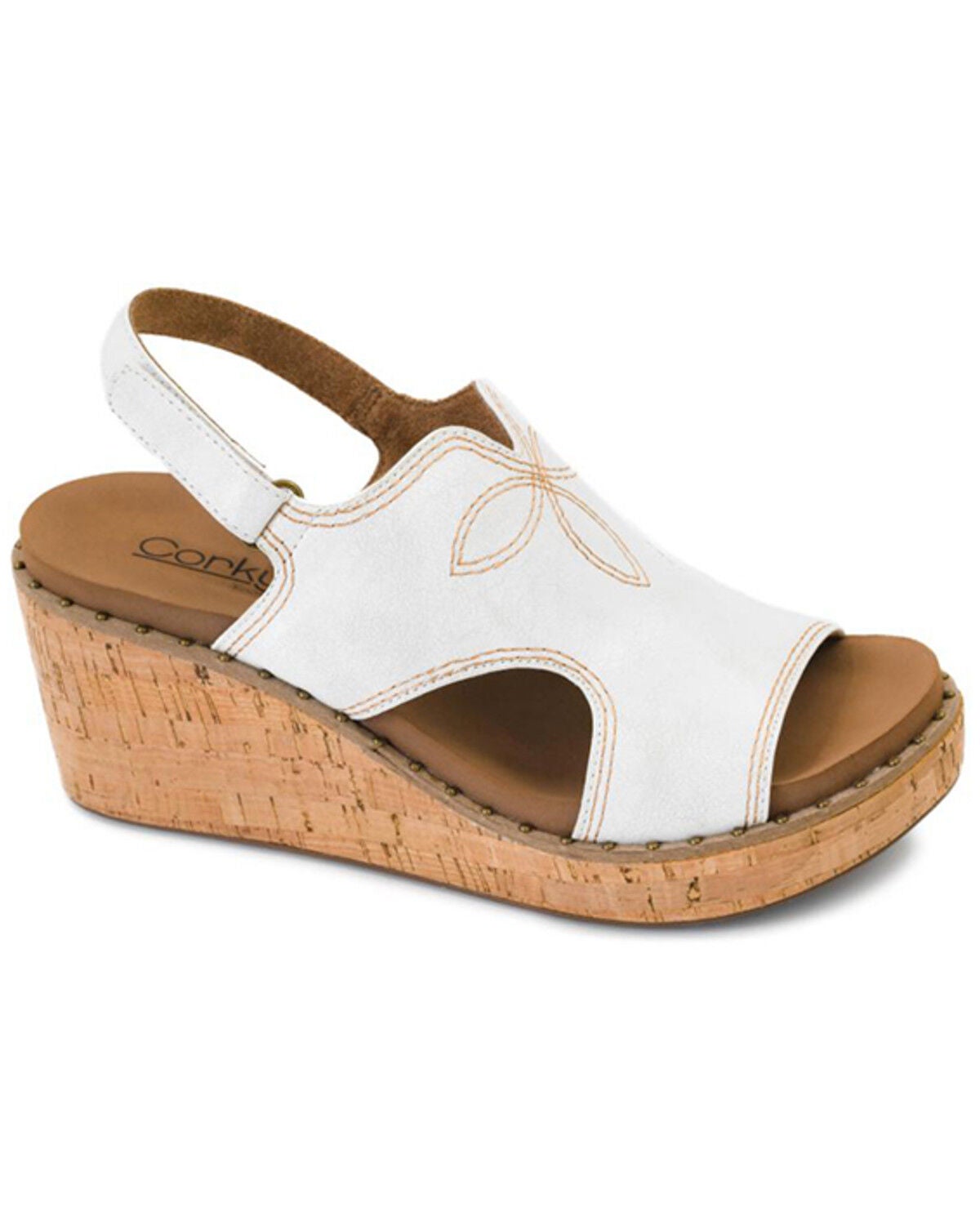 Image #1 - Corky's Women's Darlin Sandals, White, hi-res