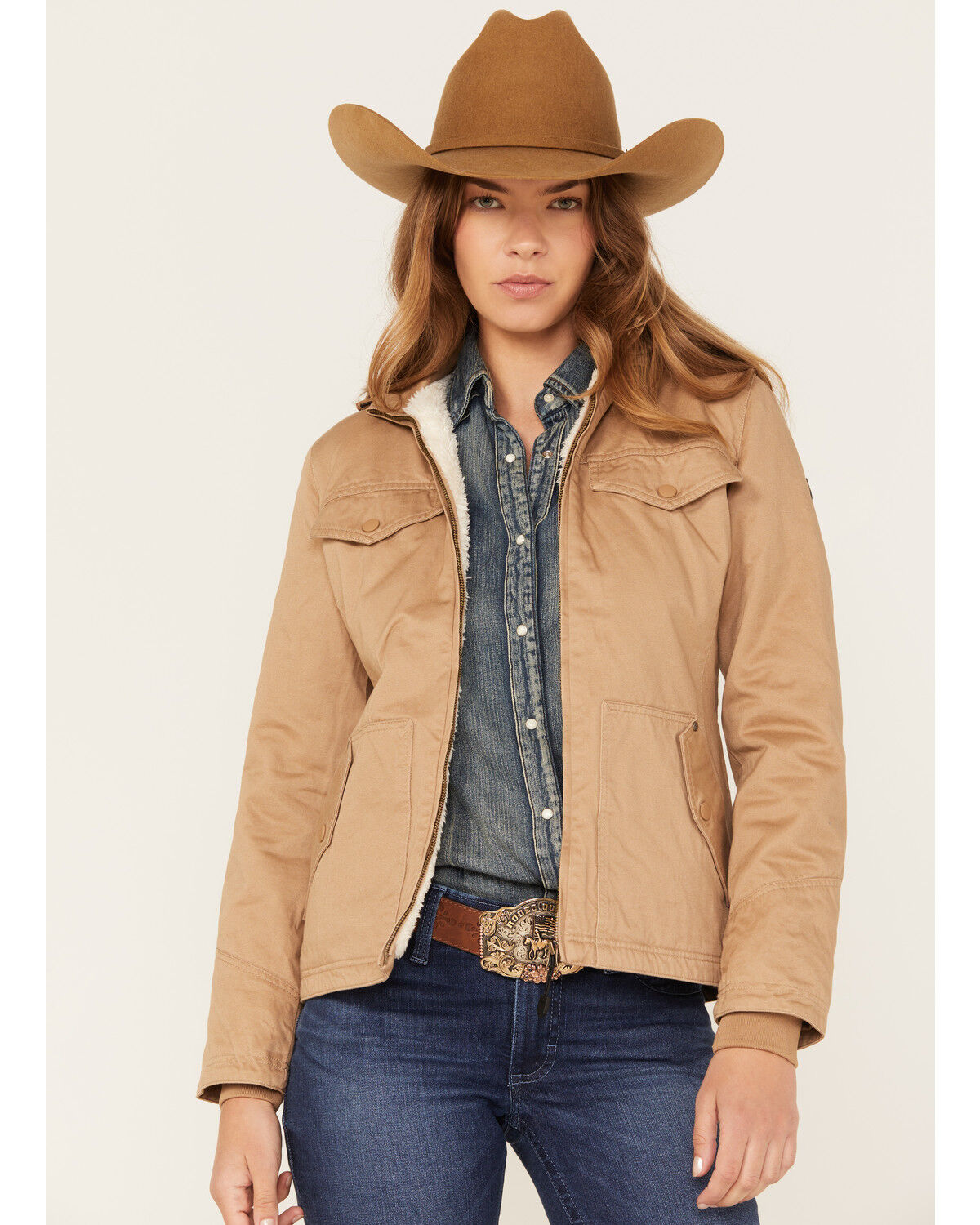 Image #1 - RANK 45® Women's Utility Rancher Jacket, Sand, hi-res