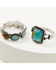 Image #3 - Shyanne Women's Juniper Sky Multi Gem Ring Set - 5 Piece, Silver, hi-res