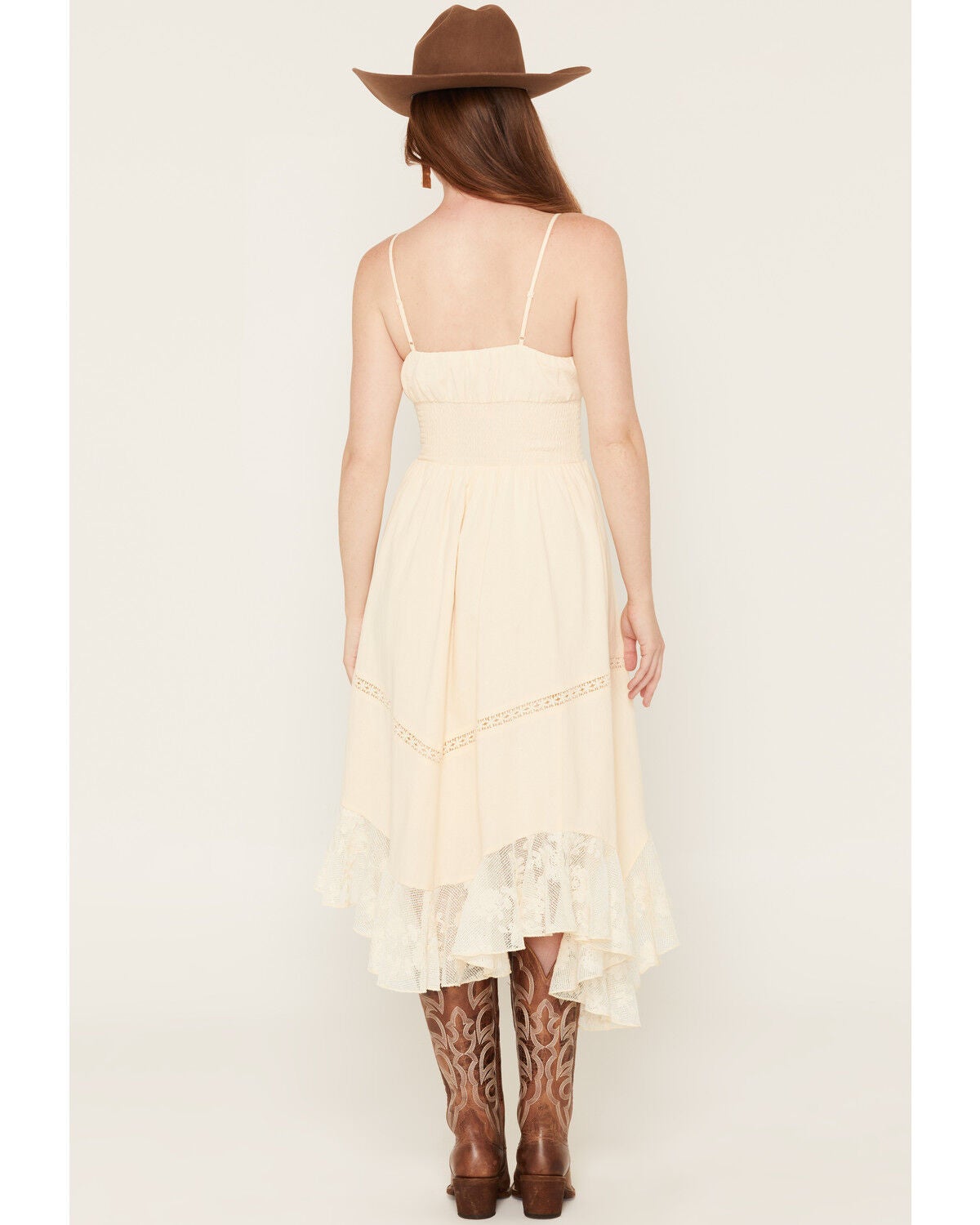 Image #4 - Originality Women's Emma Sleeveless Ruffle Midi Dress, Cream, hi-res