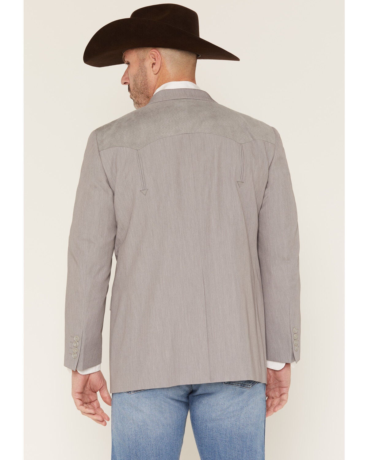 Image #4 - Cody James Men's The Big Spring Faux Suede Button-Down Sportcoat, Light Grey, hi-res