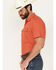 Image #2 - Ariat Men's VentTEK Outbound Solid Fitted Short Sleeve Performance Shirt, Dark Red, hi-res