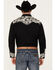 Image #4 - Scully Men's Embroidered Gunfighter Long Sleeve Pearl Snap Western Shirt, Silver, hi-res
