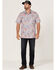 Image #2 - Scully Men's Birds Of Paradise Floral Print Short Sleeve Button Down Western Shirt, Red, hi-res