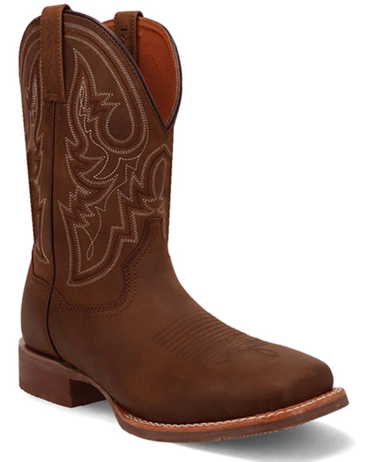 Dan Post Men's Brigston Western Boots - Broad Square Toe, Brown, hi-res