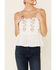 Image #3 - Patrons of Peace Women's Margo Floral Embroidered Cami Top , White, hi-res