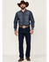 Image #1 - Blue Ranchwear Men's Bucking Horse Dark Wash Rigid Slim Straight Jeans, Dark Wash, hi-res