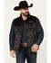Image #1 - Cinch Men's Southwestern Print Concealed Carry Vest, Navy, hi-res