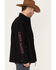 Image #3 - Cody James Core Men's American Embroidered Sleeve Zip-Front Steamboat Jacket, Black, hi-res