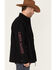Image #3 - Cody James Core Men's American Embroidered Sleeve Zip-Front Steamboat Jacket , Black, hi-res