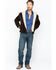 Image #7 - Scully Men's Sherpa Lined Boar Suede Jacket, Chocolate, hi-res
