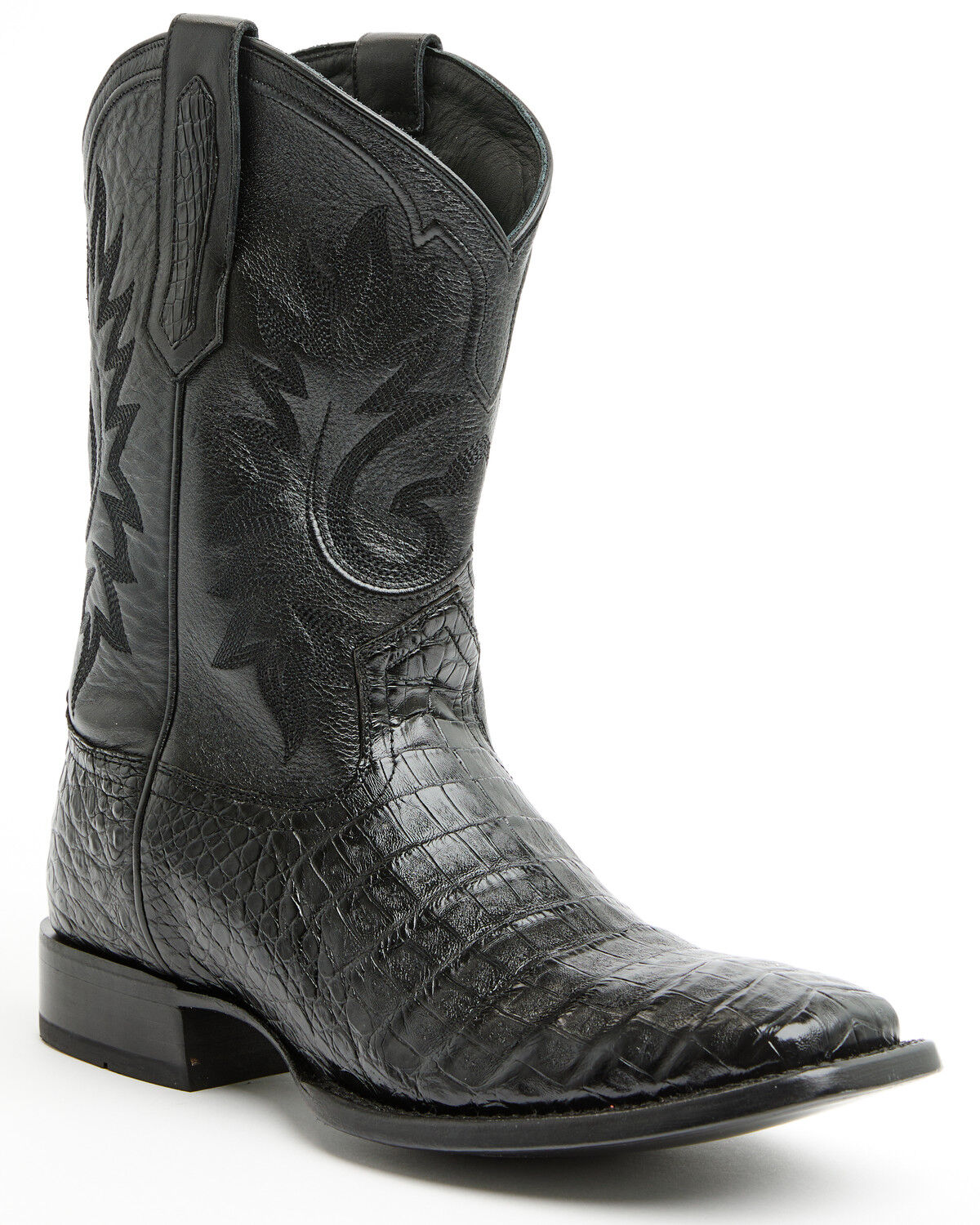 Image #1 - Cody James Black 1978® Men's The Hayward Exotic Caiman Belly Western Boots - Broad Square Toe, Black, hi-res