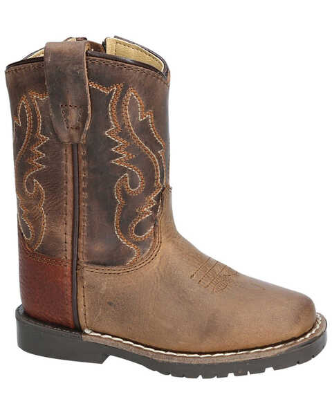 Smoky Mountain Toddler Boys' Autry Western Boots - Square Toe, Distressed Brown, hi-res