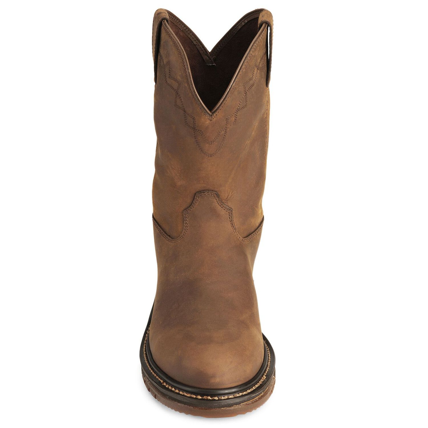Image #4 - Rocky Men's 10" Original Ride Roper Western Work Boots, Tan, hi-res