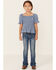Image #1 - Shyanne Girls' Floral & Swirl Bootcut Jeans , Blue, hi-res