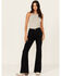 Image #1 - Warp + Weft Women's Mia Dark Wash High Rise Flare Stretch Denim Jeans, Dark Wash, hi-res