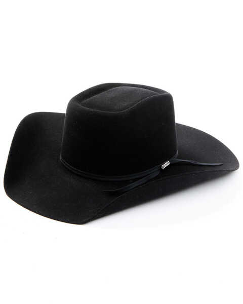Serratelli Men's 6X Cattleman Fur Felt Western Hat , Black, hi-res