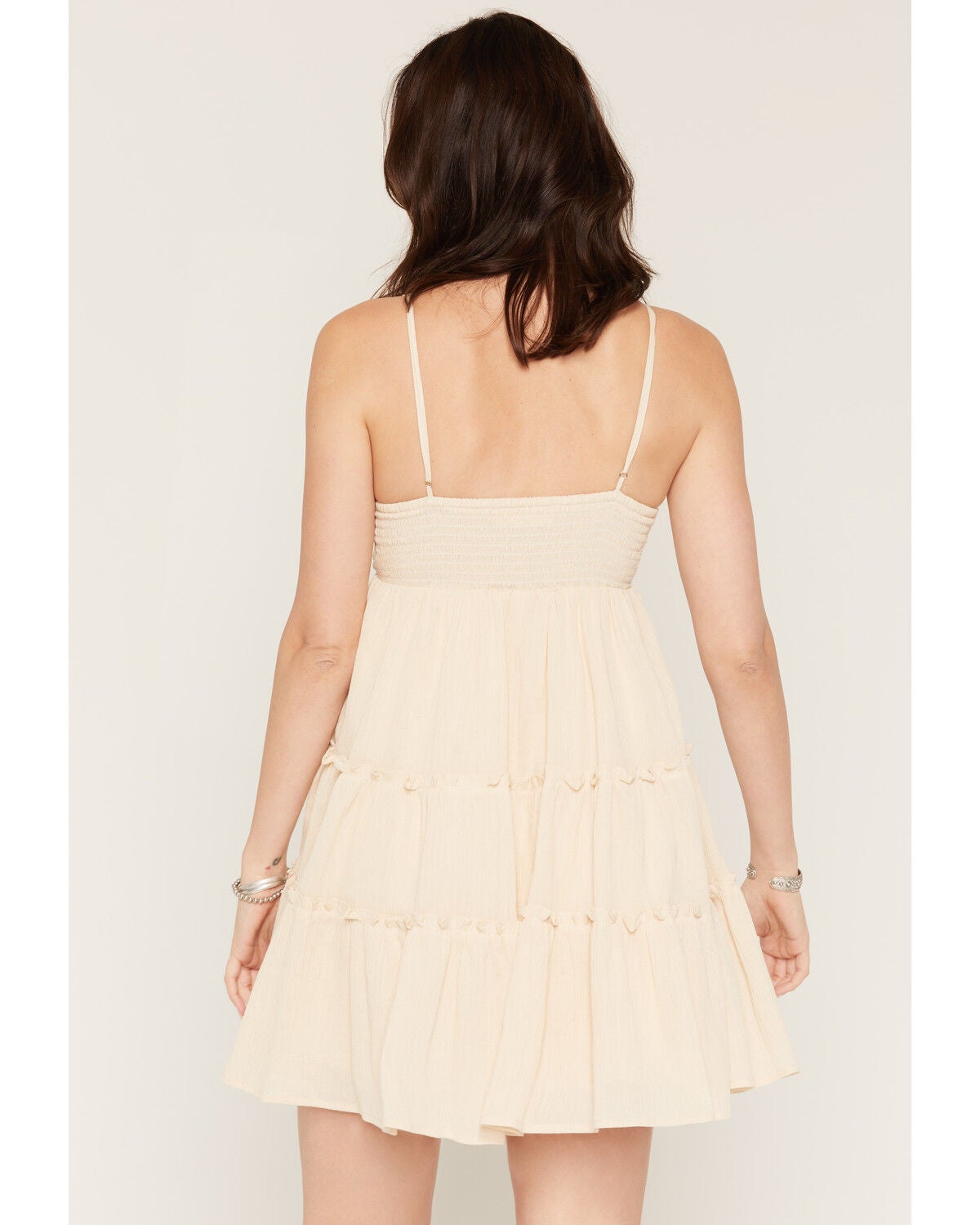 Image #4 - By Together Women's Crochet Sleeveless Mini Dress, Natural, hi-res