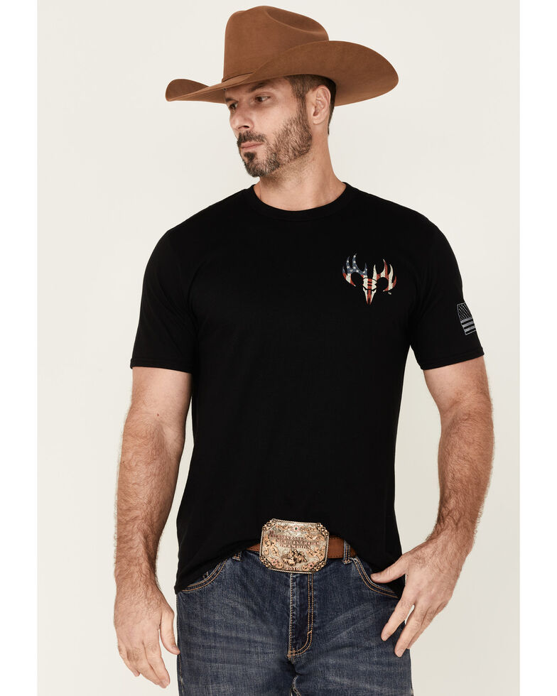 Buck Wear Men's Define & Defend Us Graphic Short Sleeve T-Shirt , Black, hi-res