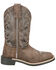 Image #2 - Smoky Mountain Girls' Willow Western Boots - Broad Square Toe, Brown, hi-res