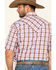 Stetson Men's Desert Dobby Plaid Short Sleeve Western Shirt , Orange, hi-res