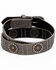 Shyanne Women's Floral Studded Pewter Belt, Silver, hi-res