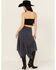 Image #3 - La La Land Women's Handkerchief Hem Lace Midi Skirt , Navy, hi-res