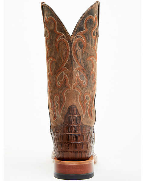 Image #5 - Horse Power Men's Nile Croc Western Boots - Square Toe, Brown, hi-res