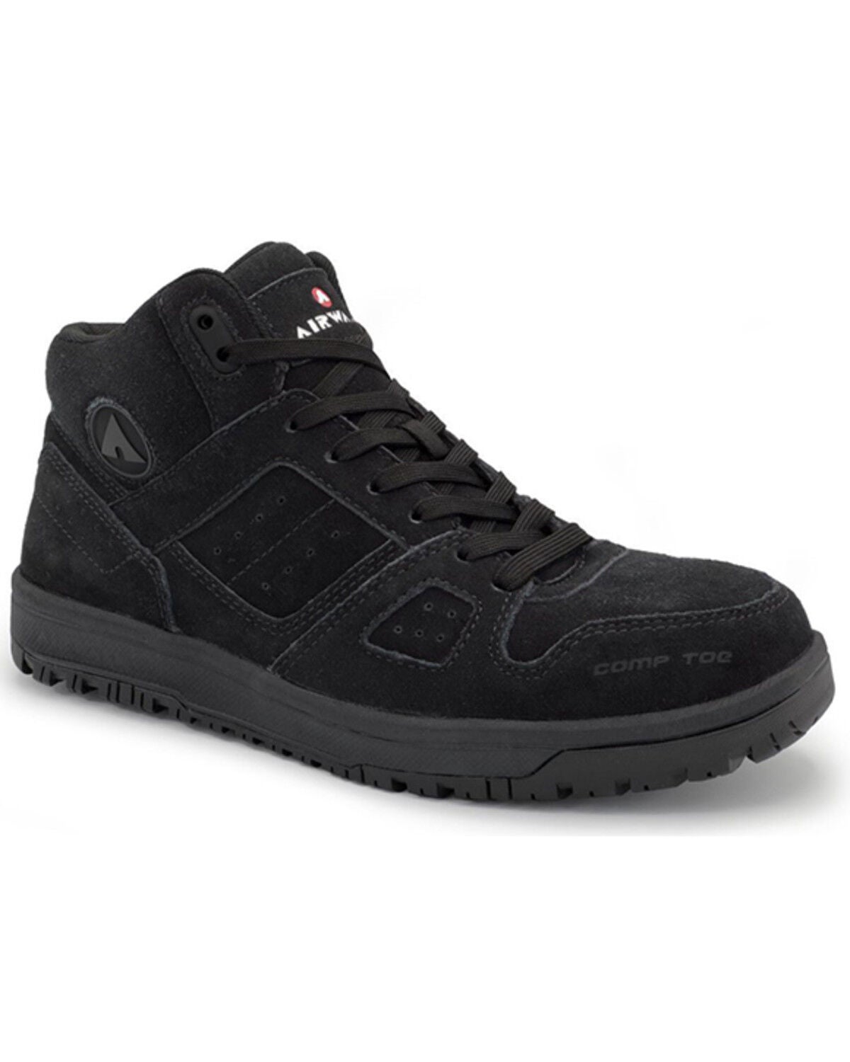 Airwalk Men's Mongo Lace-Up Work Shoes - Composite Toe, Black, hi-res