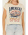 Image #3 - Cleo + Wolf Women's American Spirit Short Sleeve Graphic Tee, Sand, hi-res