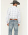 Image #4 - Moonshine Spirit Men's All Day Long Dobby Plaid Print Long Sleeve Snap Western Shirt, White, hi-res