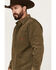 Brixton Men's Porter Long Sleeve Waffle Corduroy Button Down Shirt, Olive, hi-res
