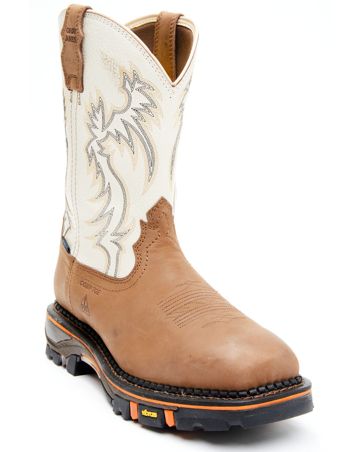 Cody James Men's 11" Decimator Waterproof Western Work Boots - Nano Composite Toe, Brown, hi-res