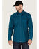 Image #1 - Cody James Men's FR Geo Print Long Sleeve Pearl Snap Work Shirt - Big , Blue, hi-res