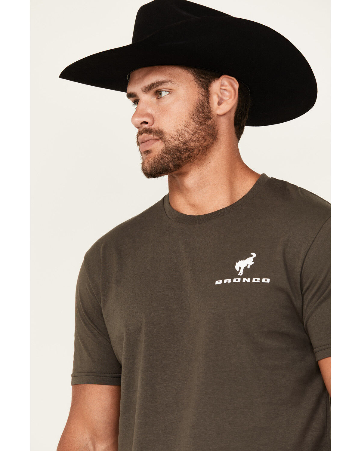 Image #3 - Buckwear Men's Bronco Freedom Short Sleeve Graphic T-Shirt, Grey, hi-res