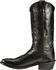 Image #3 - Old West Men's Smooth Leather Western Boots - Round Toe, Black, hi-res