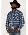 Image #1 - Wrangler Retro Men's Plaid Print Long Sleeve Snap Western Flannel Shirt, , hi-res