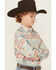 Image #3 - Rock & Roll Denim Boys' Southwestern Print Long Sleeve Pearl Snap Stretch Western Shirt, Ivory, hi-res