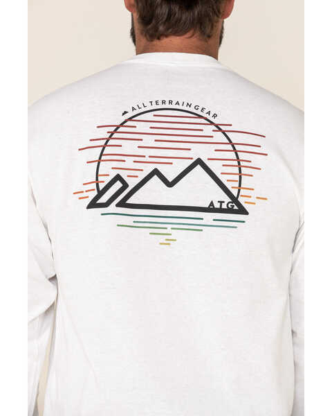 ATG™ by Wrangler Men's All-Terrain White Mountain Outline Graphic Long Sleeve T-Shirt , White, hi-res