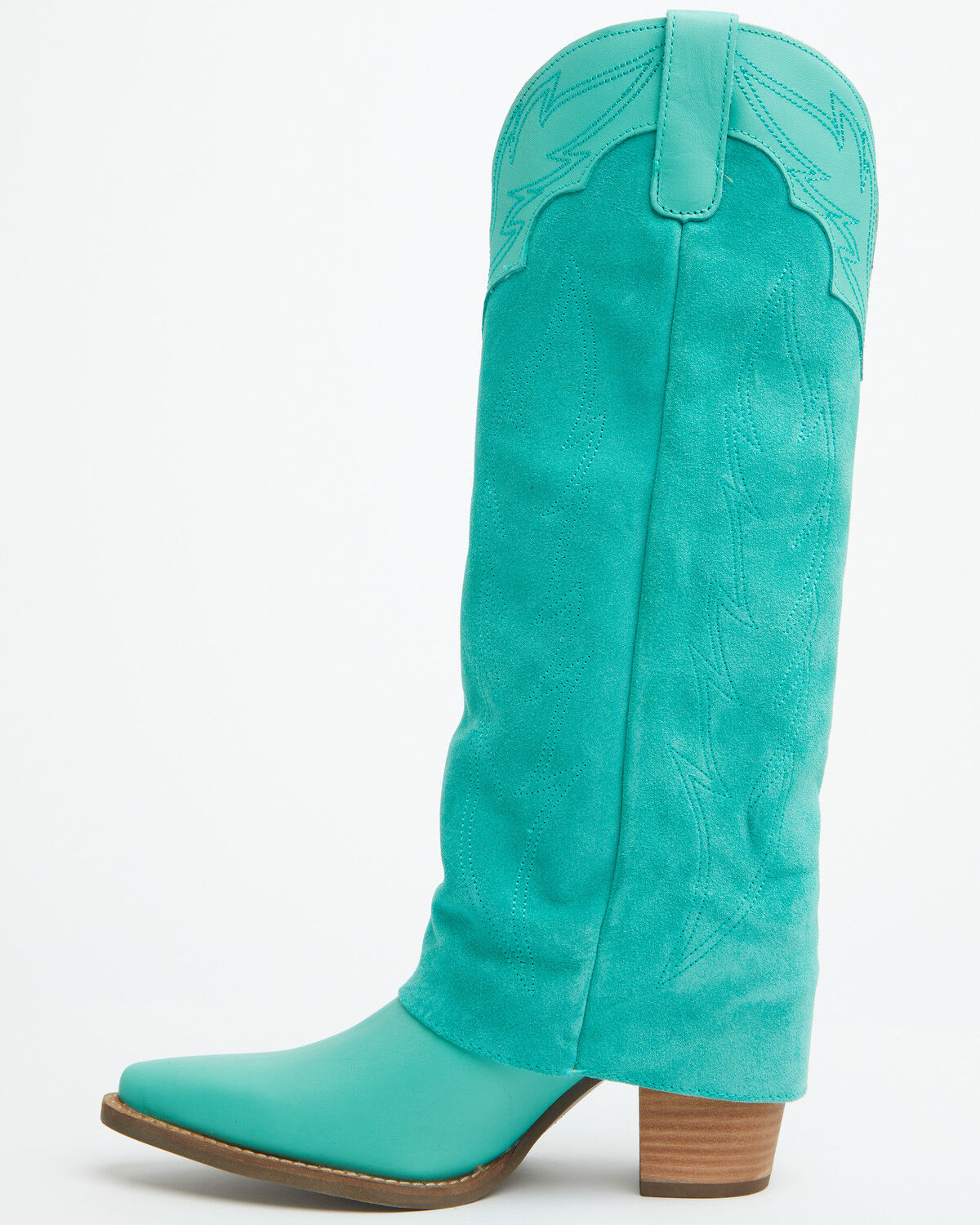 Image #3 - Dingo Women's Wild Horses Tall Western Boots - Snip Toe, Green, hi-res