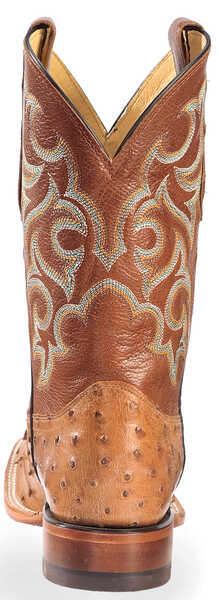 Image #7 - Justin Men's Waxy Full Quill Ostrich Western Boots - Broad Square Toe , Cognac, hi-res