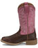 Image #3 - Justin Women's Demeter Performance Western Boots - Broad Square Toe, Pink, hi-res